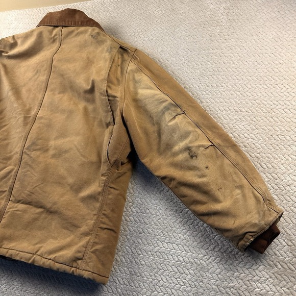 Vintage Carhartt Jacket CO3 Men's 56 (3XL) Union Made USA Farm Chore Coat Grunge - Picture 8 of 16